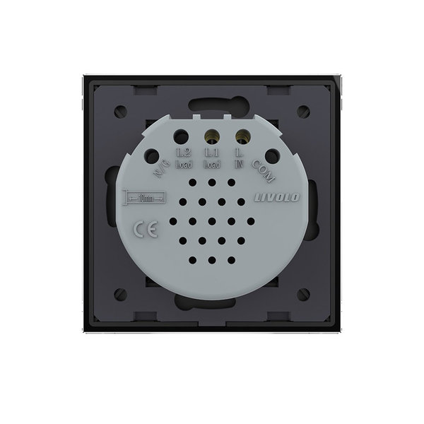 Einfacher Lichtschalter Schwarz VL-C701-12
