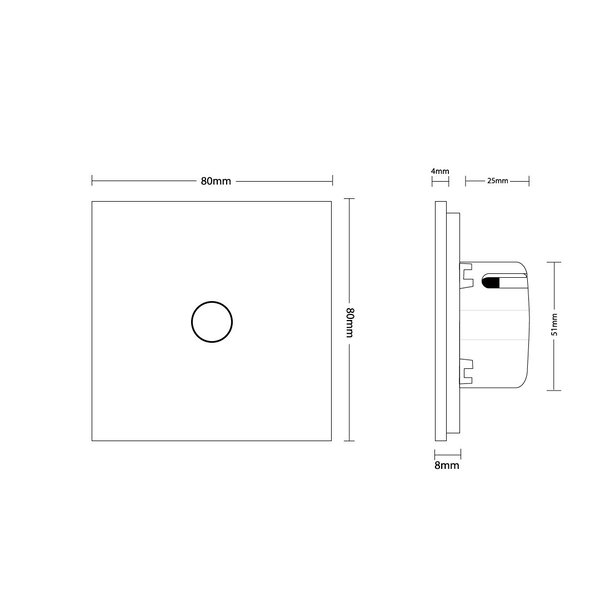 Einfacher Dimmer-Schalter Weiß VL-C701D-11-A