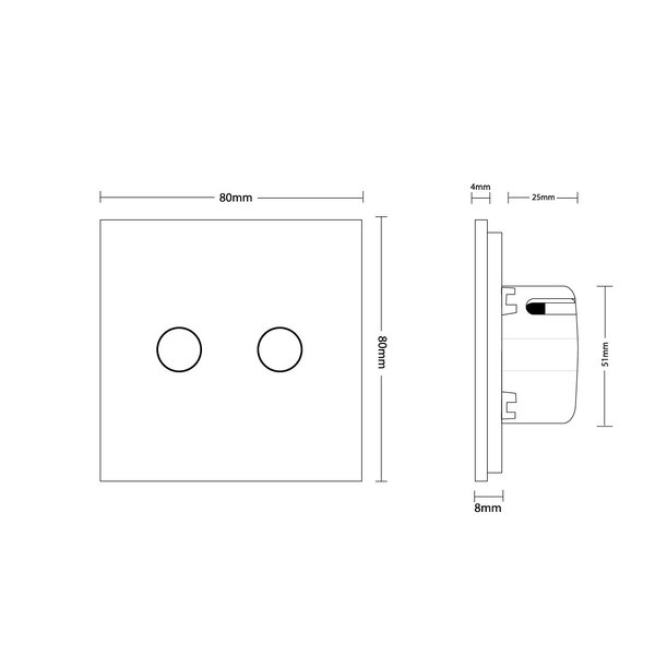 Zweifacher Lichtschalter (Serienschalter) Weiß VL-C702-11