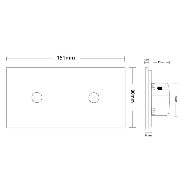 Kombination Lichtschalter/Serienschalter Weiß VL-C701/C702-11