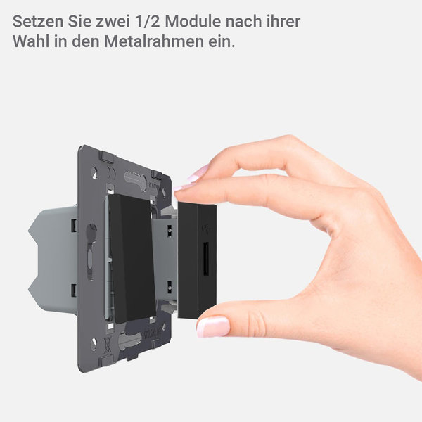 1/2 Modul HDMI Dose Schwarz VL-HDMI-12