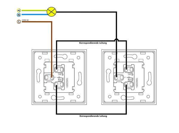 Modul Einfacher Wipp-Licht-/Wechselschalter Weiß VL-C7-K1S-11