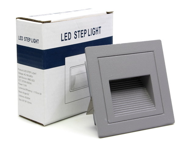 LED Treppenbeleuchtung Garten/Außenbereiche Grau KD-LSL65-3W-Grey