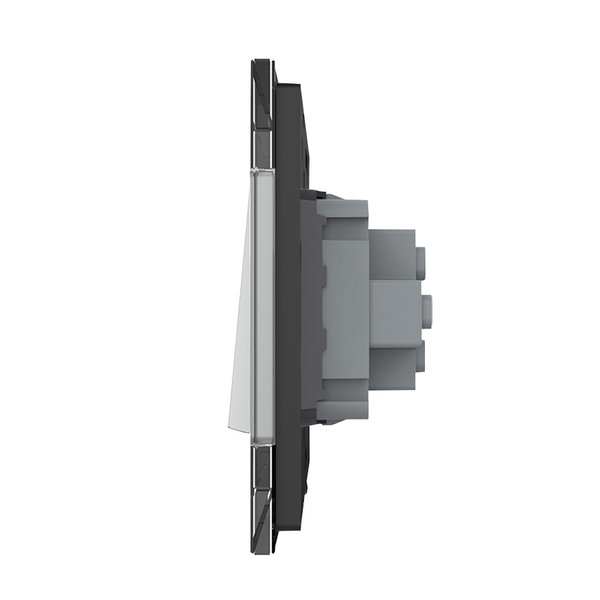 Einfacher Wipp-Licht-/Wechselschalter schwarz/weiß VL-C7K1S-COLOUR