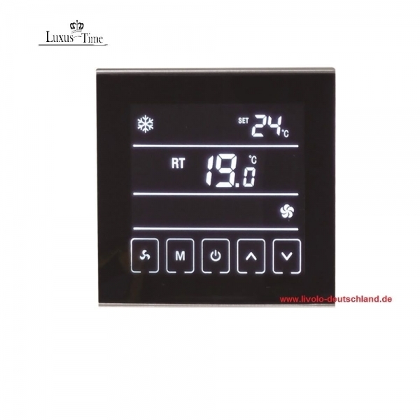 Raumthermostat LCD Schwarz für Unterputz T901