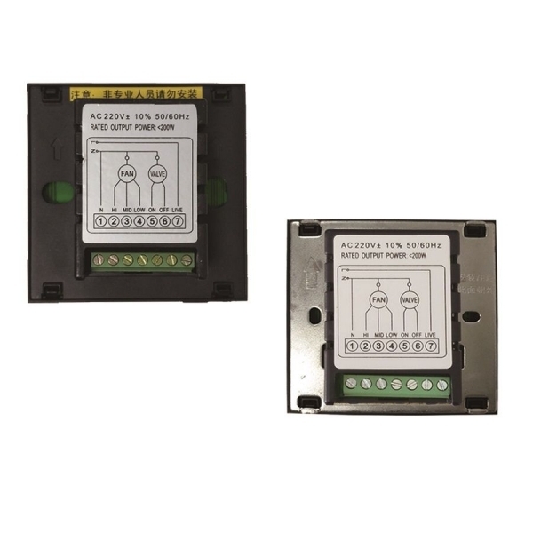 Raumthermostat LCD Schwarz für Unterputz T901
