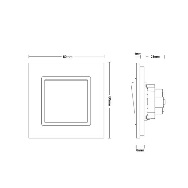 Einfacher Wipp-Taster Weiß VL-C7-K1H/SR-11-A