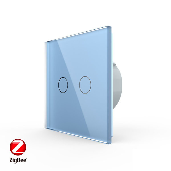 ZigBee SmartHome Zweifacher Wechsel-/Kreuzschalter Blau VL-C702SZ-19