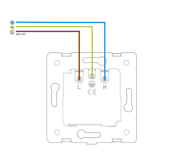 ZigBee SmartHome Einfache Steckdose in Grau inkl. Glasrahmen VL-C7ZBED/SR-11/15