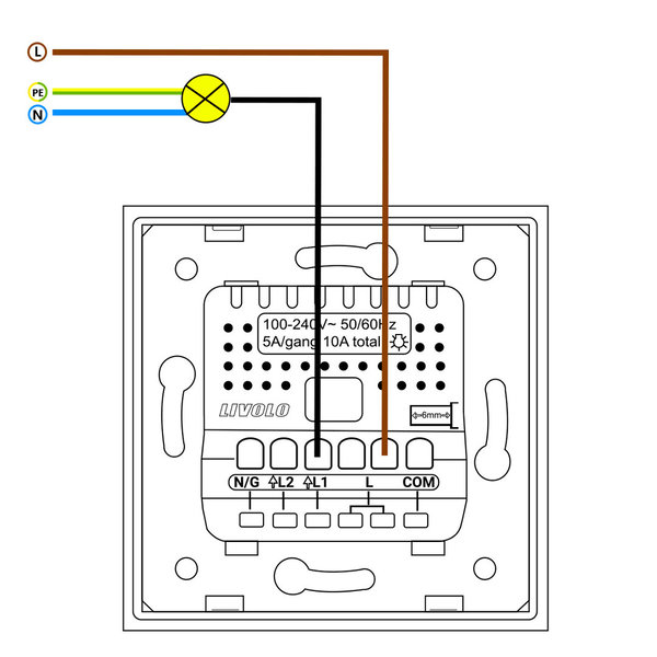 Modul Einfacher Lichtschalter NOTCH VL-K210-11