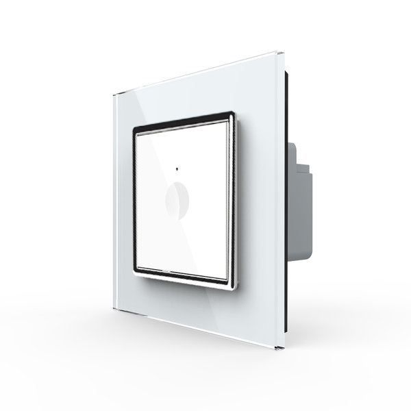 Einfacher Notch-Lichtschalter inkl. Glasrahmen Weiß VL-K210-11-VL-C7-SR-11
