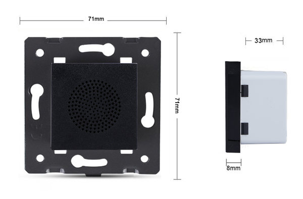 Modul Bluetooth Lautsprecher Box Schwarz VL-C7-LY-03-12