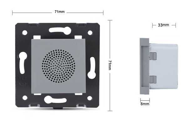 Kombination Bluetooth Lautsprecher/Steckdose Grau VL-C7C1EU-15-VL-C7-LY-03-15