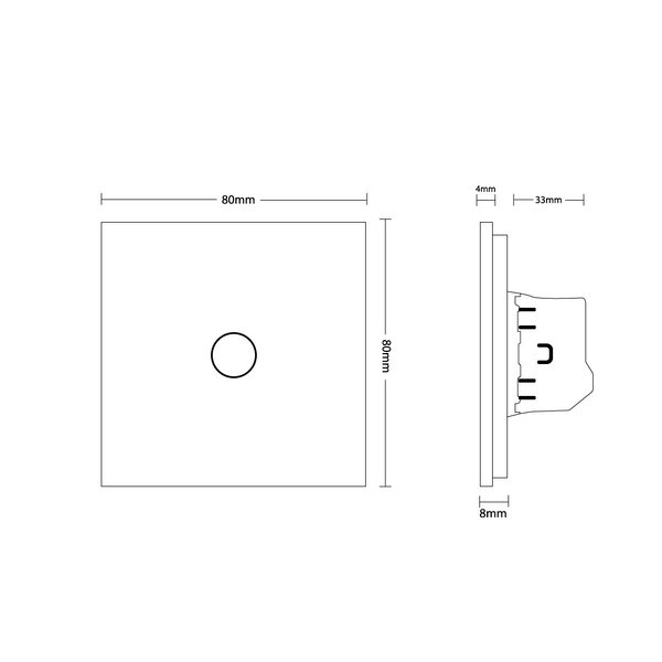 Livolo einfaches ZigBee Lichtschalter-Modul mit Glasblende in Weiß VL-C701Z-11-A