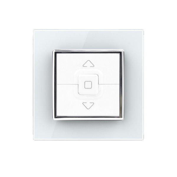 Wipp- Rollladenschalter Jalousieschalter mit Glasblende in Weiß LEG-077026-11