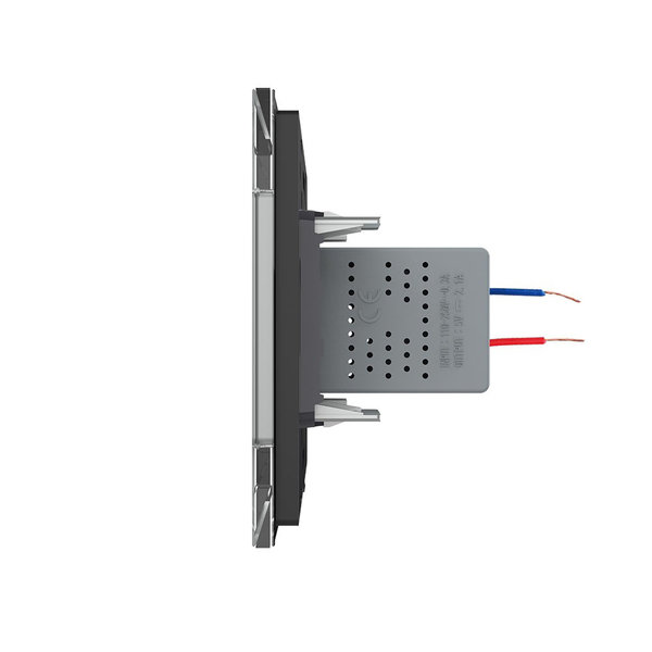 einfache USB-Dose Grau VL-C7-1USB/SR-15