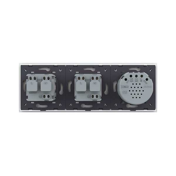 LIVOLO Lichtschalter + 2x Steckdose VL-C701/C7C1EU/C7C1EU-11-A Weiß