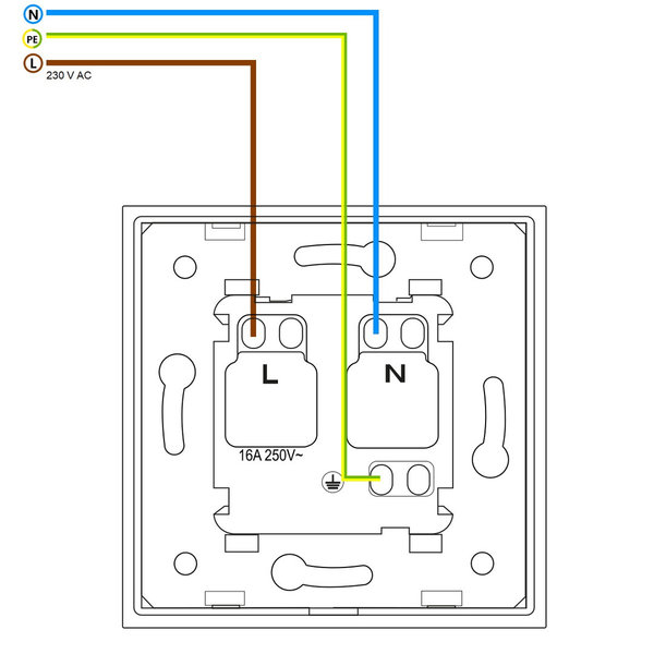 Kombination Funk-Serienwechselschalter/Steckdose Weiß VL-C702SR/C7C1EU-11-A