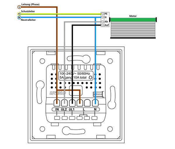 Kombination Funk-Rollladenschalter/Steckdose Weiß VL-C702WR/C7C1EU-11-A